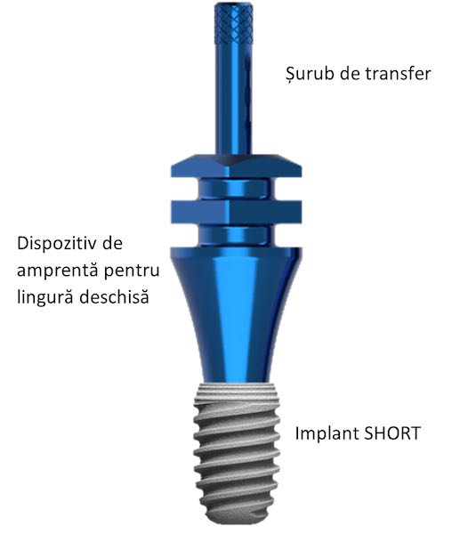 Platformă SHORT - ALBASTRU​ dispozitive de amprentare argon dental